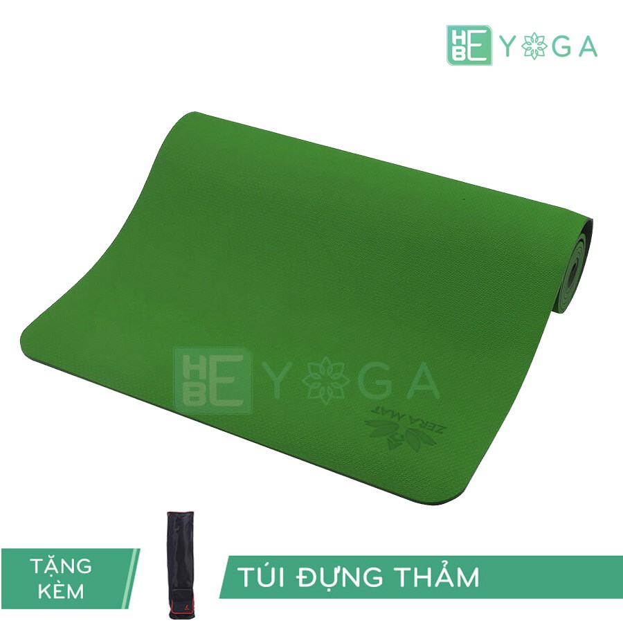 Thảm Yoga ZERA Mats 8mm 1 lớp Màu Xanh Lá Tặng kèm túi đựng