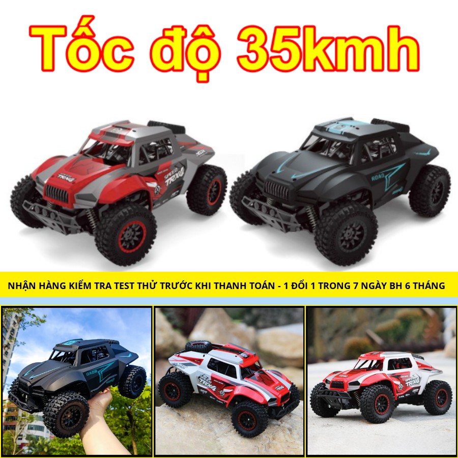 Ô TÔ ĐỊA HÌNH ĐIỀU KHIỂN TỪ XA 30KM/H 2 MÀU ĐEN ĐỎ, HẦM HỐ, CHẮC CHẮN, SIÊU BỀN, BÉ SẼ THÍCH MÊ