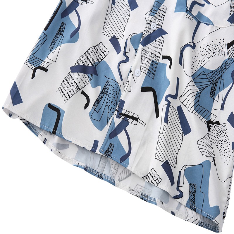 Áo voan cổ chữ V in họa tiết phong cách cổ điển | BigBuy360 - bigbuy360.vn