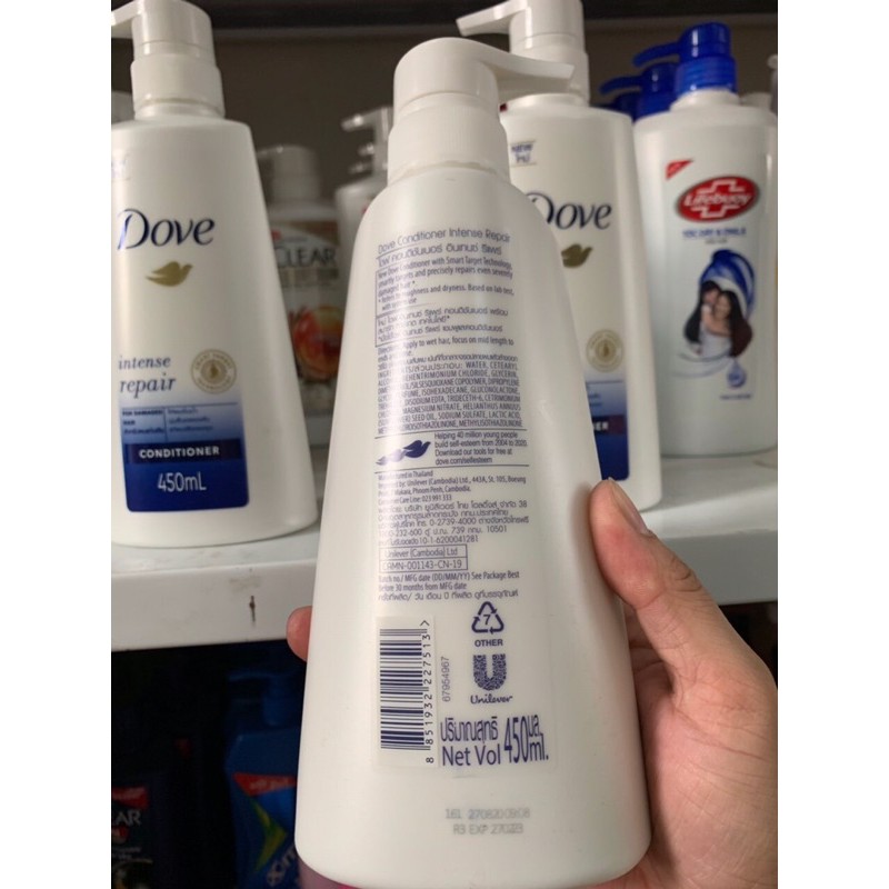 Gội và xả DOVE thái lan 450ml và 450ml