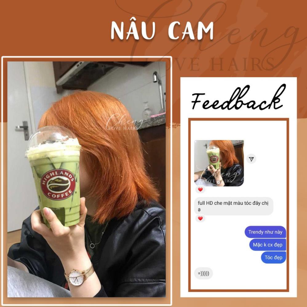 Thuốc nhuộm tóc MÀU NÂU CAM Chenglovehairs, Chengloveshair, Chengloveshairs, Chenglovehair