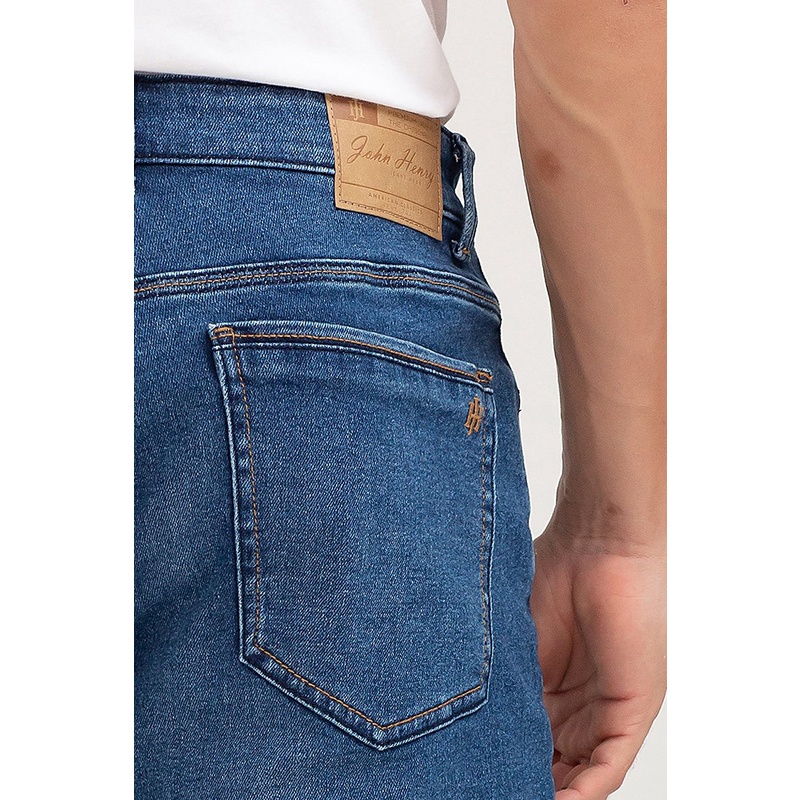 Quần short jeans nam form vừa  , phong cách trẻ trung, năng động thoải mái John Henry - SP22FH05-JN