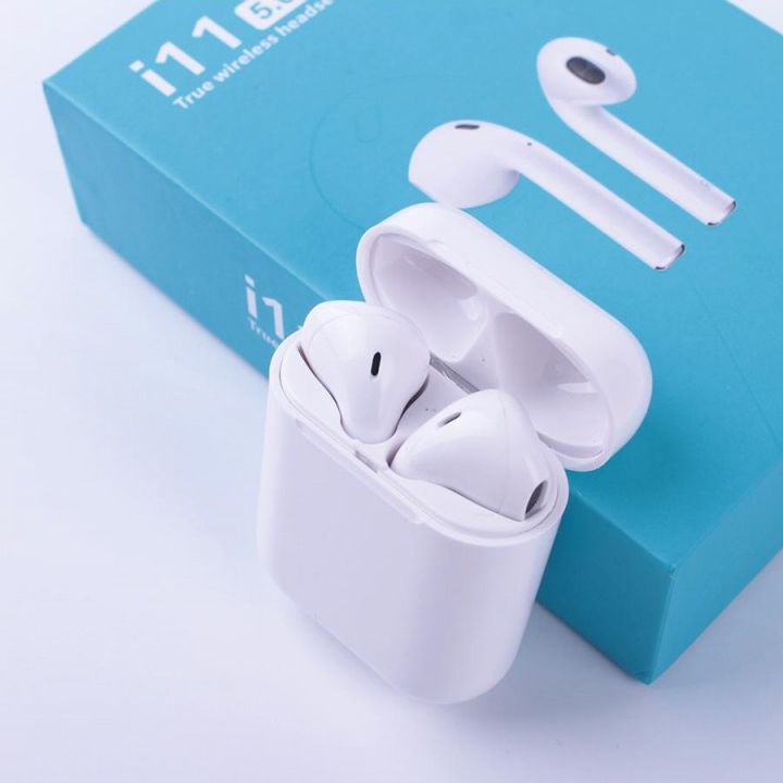 Tai nghe bluetooth i11 TWS cảm ứng vân tay kèm đốc sạc pin trâu dung lượng lớn,âm thanh chuẩn