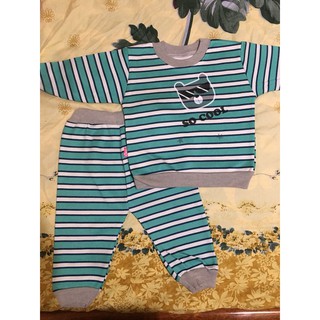 combo 5 bộ nỉ kẻ cho bé