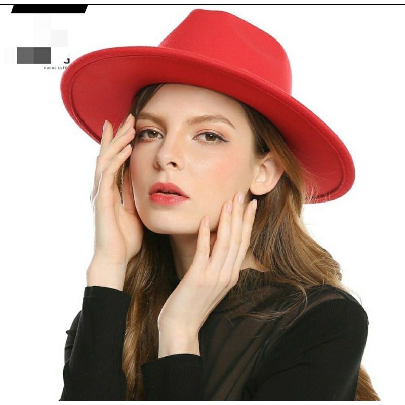 Nón cao bồi mũ phớt nỉ đai đen fedora Lh0917399527