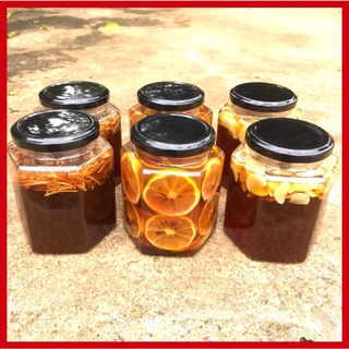Mật ong rừng ngâm gừng- hũ thủy tinh 500ml