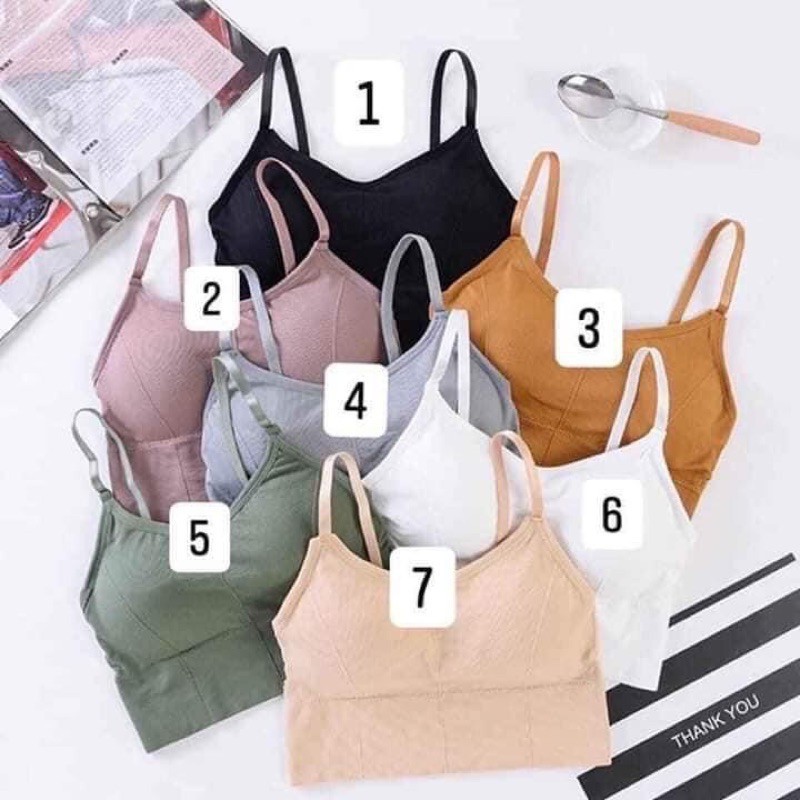 ÁO BRA TẬP THỂ THAO TẬP GYM. Kiểu Áo Croptop Free size từ 40-55kg co giãn theo body