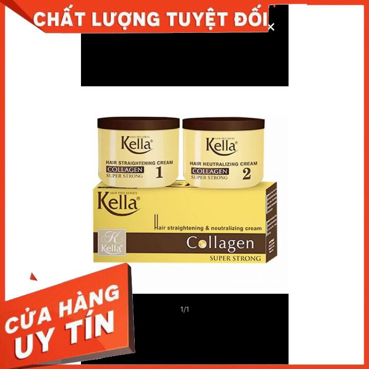 [CHÍNH HÃNG]KEM DUỖI THẲNG TÓC,KEM ÉP TÓC KELLA- Collagen Kella(Vàng)500M*2 DUỖI THẲNG TÓC PHUC HỒI BÓNG MƯỢT DÀNH CHOHO