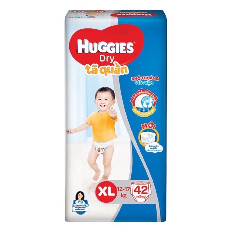 Tã quần huggies M54/L48/XL42/XXL38 ( mua 2 gói tặng 1 Ly)