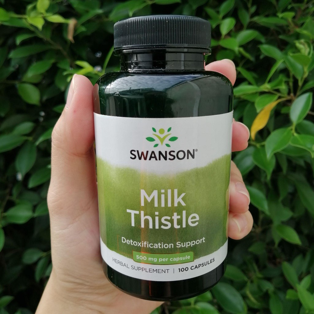 Giải Độc Gan Milk Thistle Swanson Premium  Bổ Gan Thải Độc Gan  100 Viên - Chính Hãng
