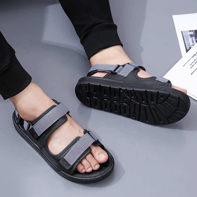 Giầy Sandal Nam 2 Quai Trơn - quai hậu nam học sinh 2 quai ngang Trơn Mẫu Mới 2021