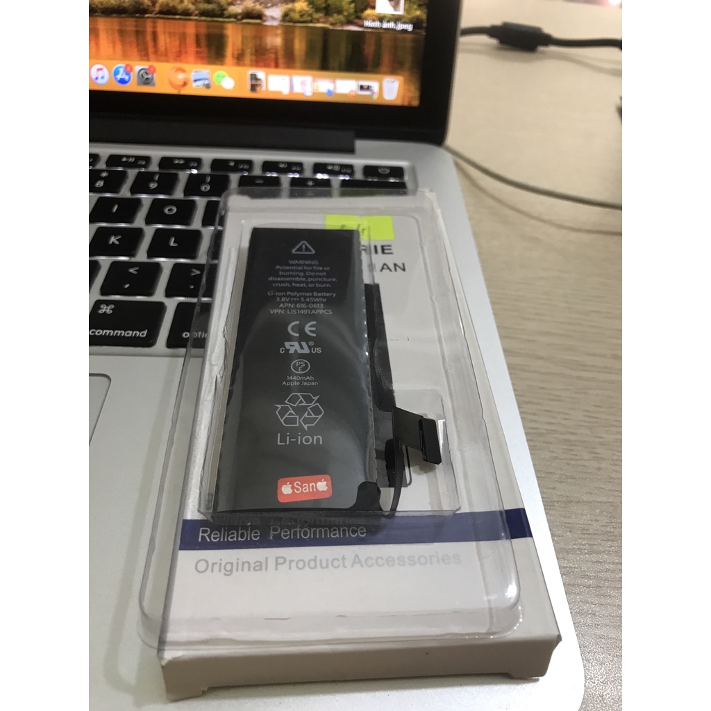 Pin điện thoại các òng 5/5S, 6/6S/6P/6SP,7/7P,8/8P,X dùng thay thế pin bị hỏng tặng kèm bộ sửa 8 in 1 - bảo hành 3 tháng