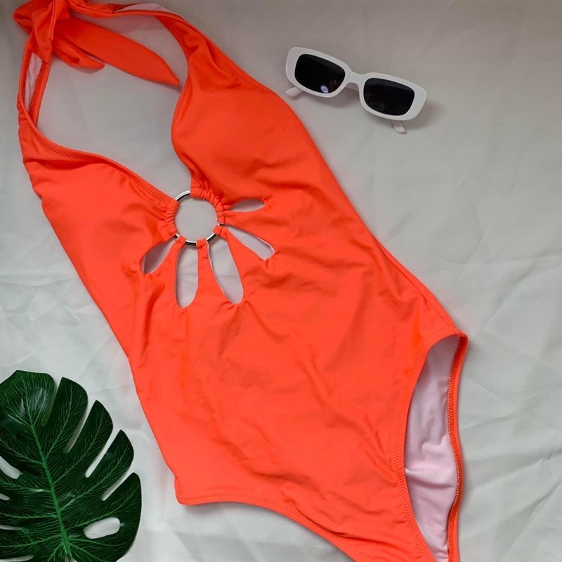 Áo bơi 1 mảnh màu cam