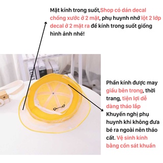 Mũ cho bé gái, mũ chắn giọt bắn cho bé sơ sinh đến 6 tuổi babyshop hàng - ảnh sản phẩm 5