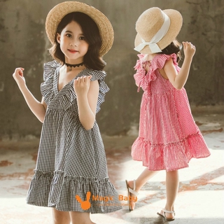 Đầm caro phong cách hàn quốc dành cho bé gái