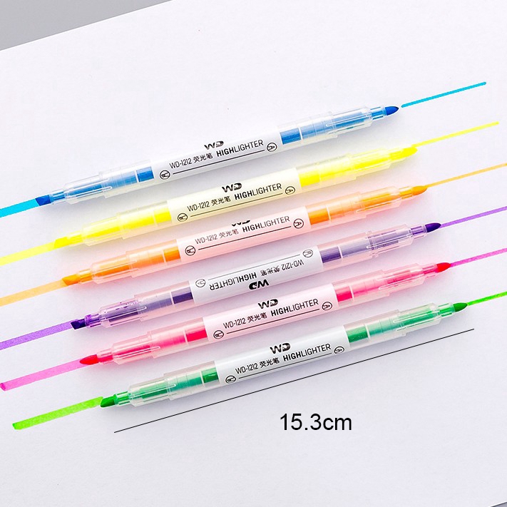 Bút dạ quang đánh dấu 6 màu kiểu Hàn Quốc