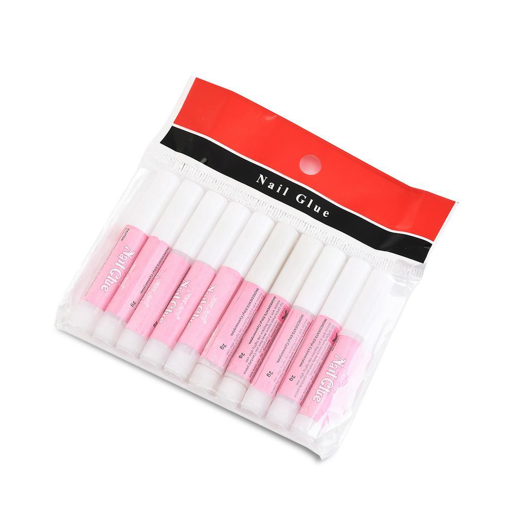 10 pcs Lọ keo dán móng tay giả nghệ thuật siêu dính tiện lợi