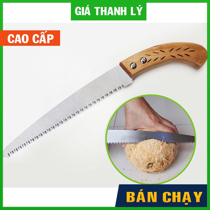 (GIÁ XẢ KHO - SIZE TO) Cưa Mini cầm tay 45cm - Cưa cầm tay cán gỗ - Cưa mini cưa cành trong vị trí hẹp