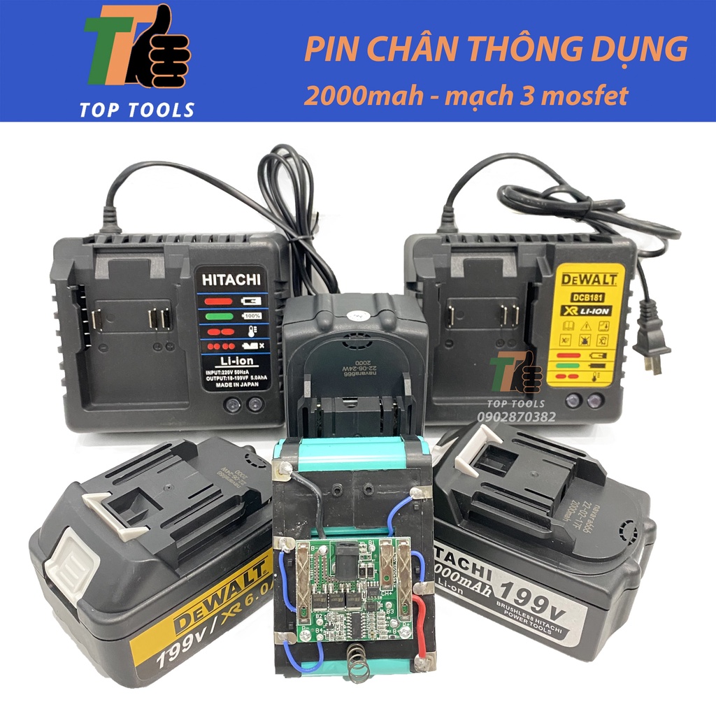 Pin máy Mài, Pin máy Bulong, Khoan Pin, Sử dụng chân thông dụng, 10cell mạch 3 chíp mosfet cao cấp