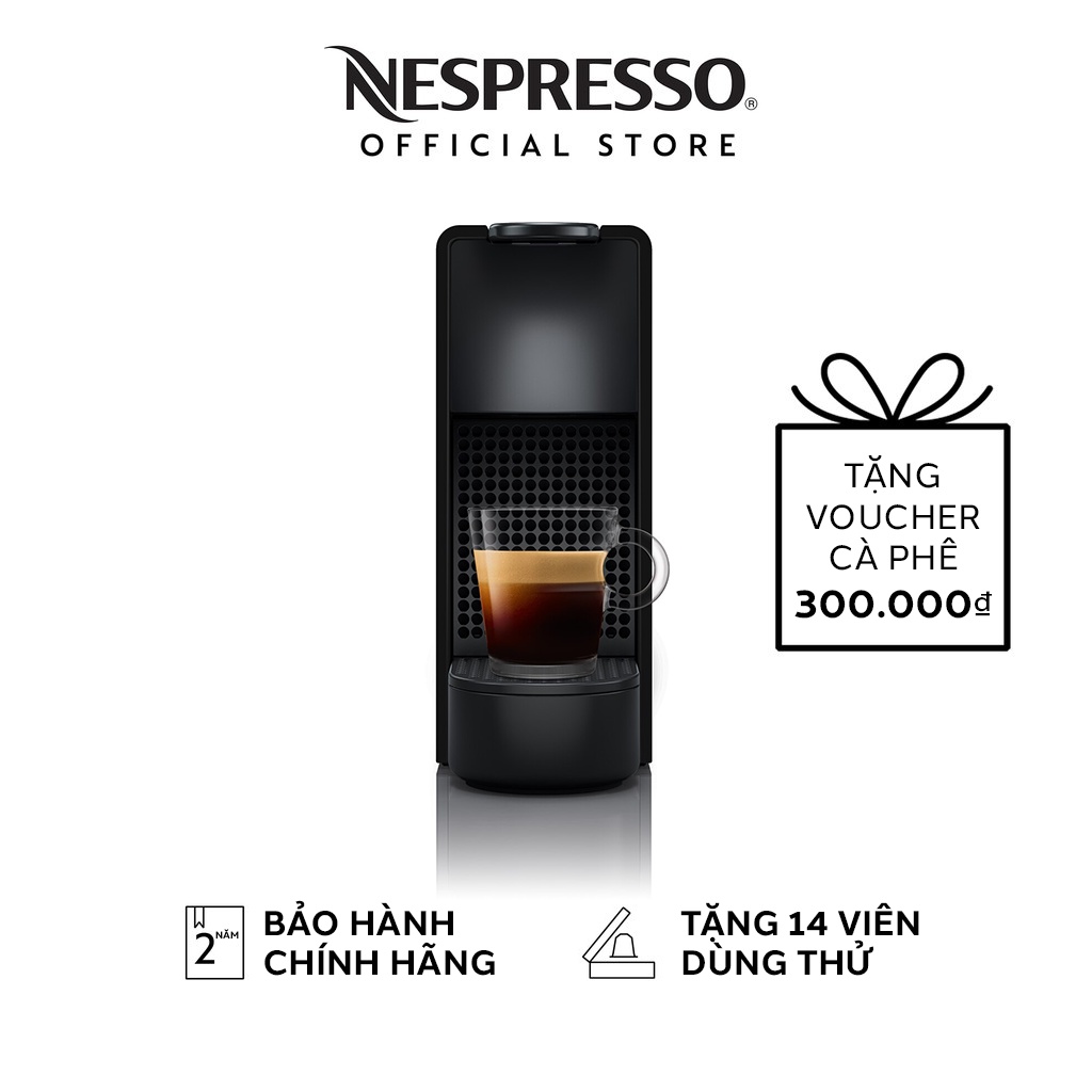 [Mã ELHADEV giảm 4% đơn 300K] Máy pha cà phê Nespresso Essenza Mini Đen