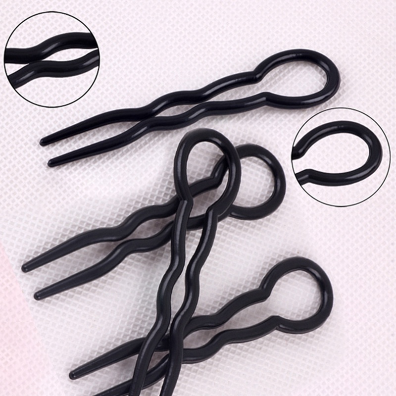 (Hàng Mới Về) Set 3 Nĩa Chữ U Hỗ Trợ Tạo Kiểu Tóc Nhanh Chóng Tiện Dụng