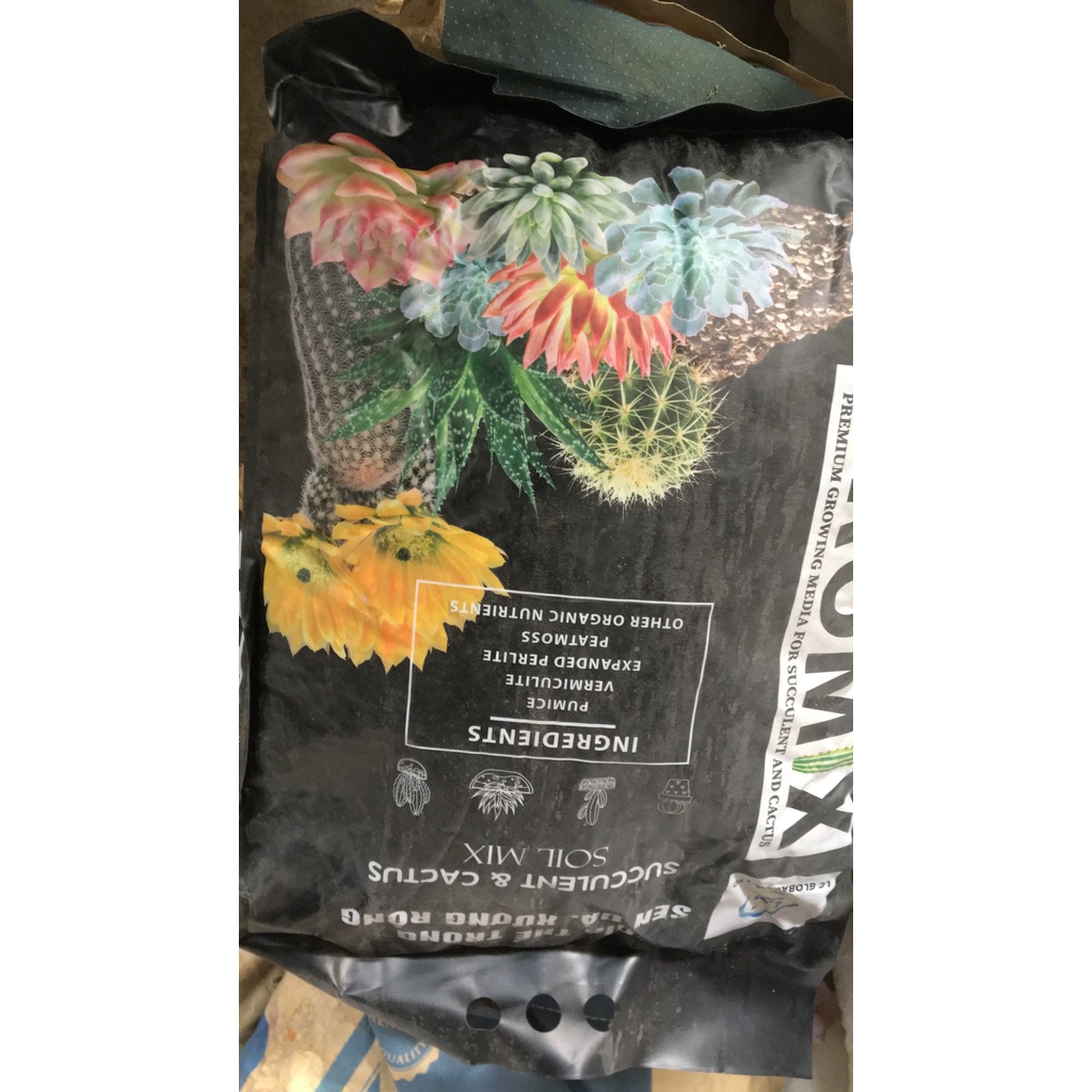 Giá Thể PROMIX Trồng Sen Đá, Xương Rồng, Cây Mọng Nước- Trộn sẵn bao 14 Lít