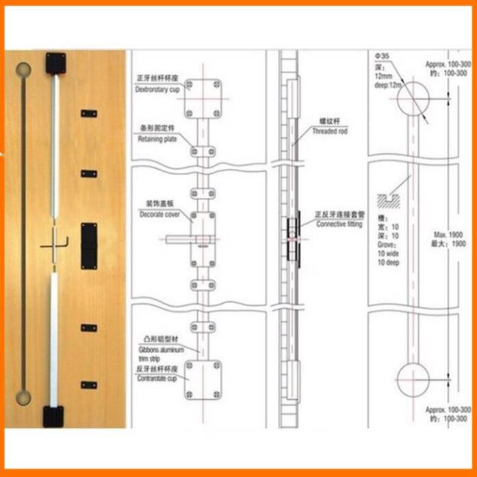 Thanh Chống Cong Cánh Tủ Áo Cao Cấp Tránh Cong Vênh Cửa, Tủ Áo, Tủ Bếp - Phụ kiện định hình và làm phẳng gỗ