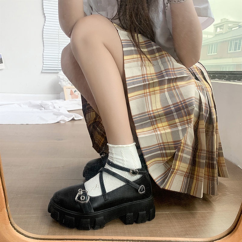Giày Da Phong Cách Lolita Nhật Bản 2022 Dễ Phối Đồ Cho Nữ