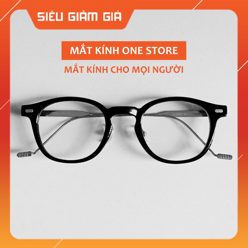 Gọng kính cận nam nữ mắt tròn nhỏ chất liệu nhựa dày dặn phụ kiện thời trang One Store