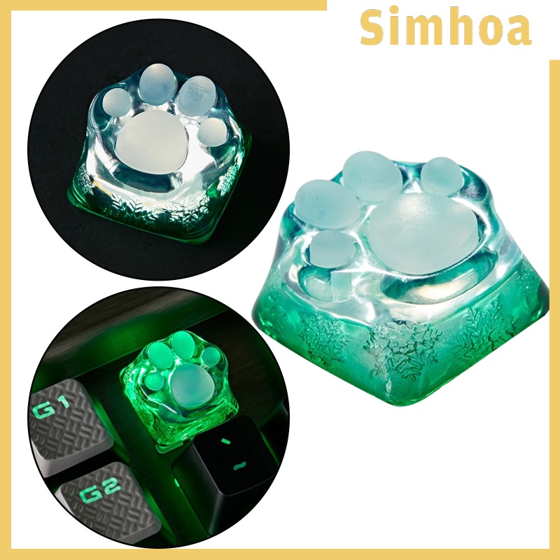 [SIMHOA] Cute 3D Clear Cat Paw Mechanical Keyboard Keycap for Cherry MX