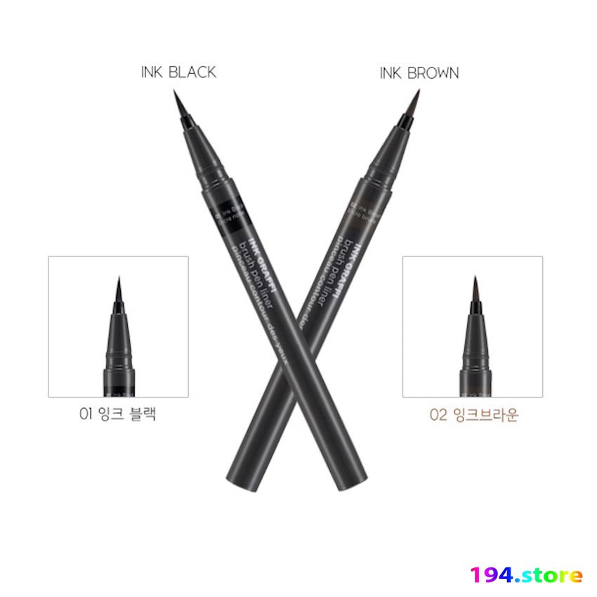 Kẻ mắt  Ink Graffi Brush Pen Liner 02-Nâu