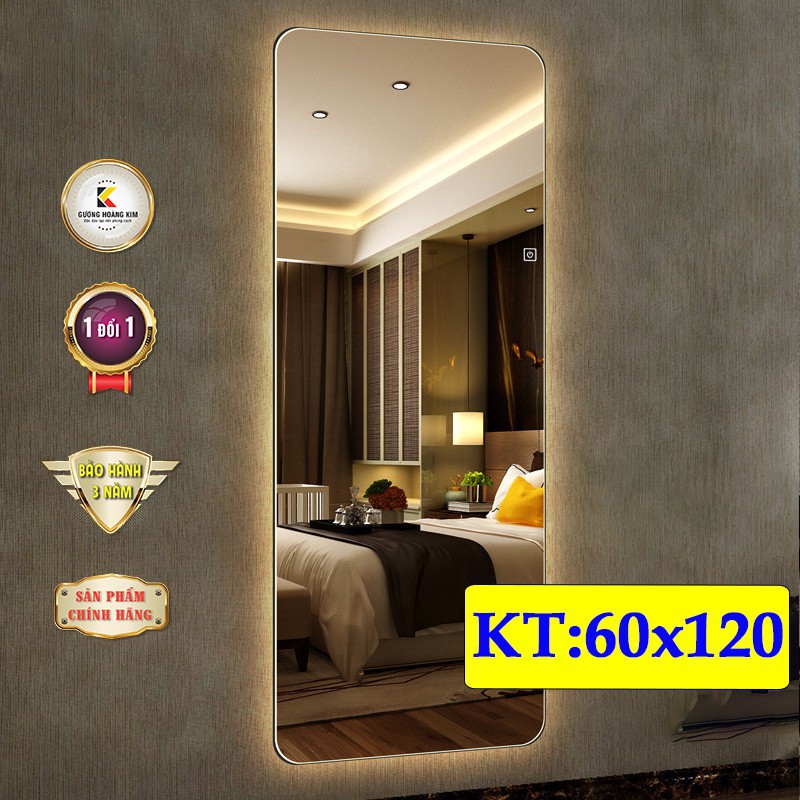 gương led soi toàn thân có cảm ứng thông minh kích thước 60x120 cm - guonghoangkim mirror