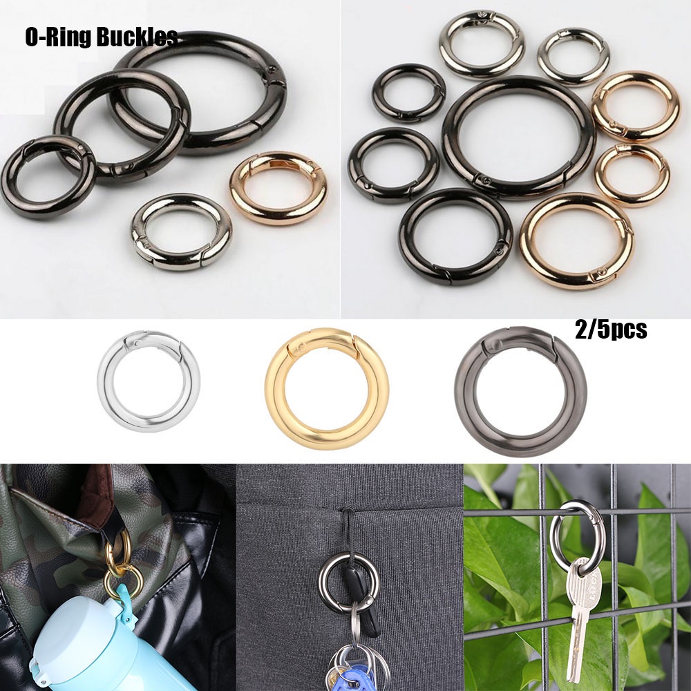 Set 5/ 10 móc khóa tròn bằng hợp kim kẽm 25/33/35mm chất lượng cao nhiều màu tùy chọn