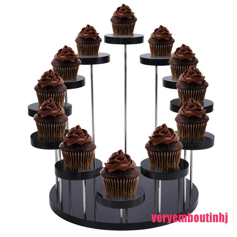 Giá Đỡ Trưng Bày Bánh Cupcake Bằng Acrylic Tiện Dụng