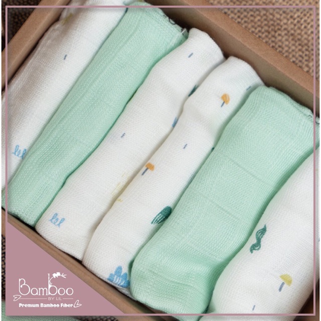 Set 10 khăn sữa sợi tre cao cấp siêu đẹp cho bé