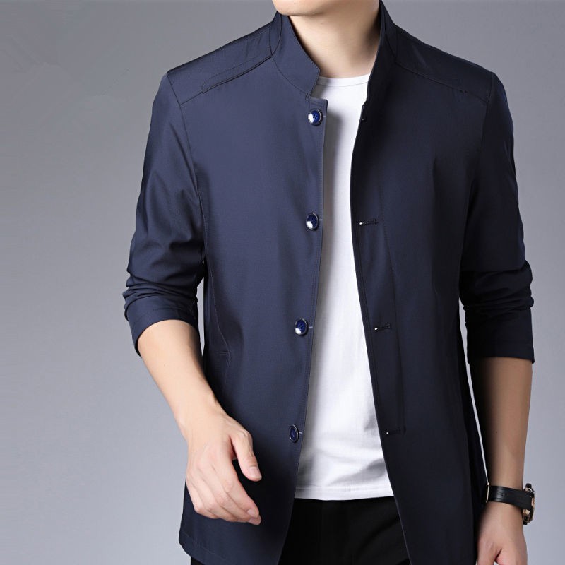 AG✾▼Middle aged fashion❉❉Áo khoác nam trung niên và già mỏng ông nội Xuân Thu 50 tuổi Jacket mùa đông bông dày