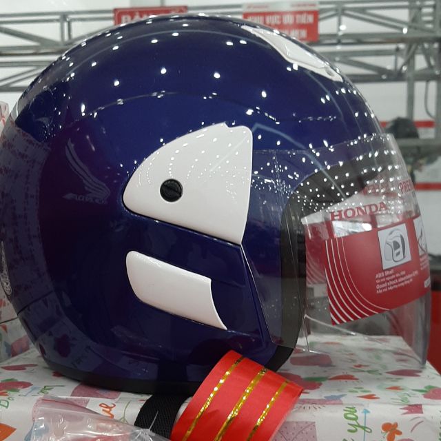 [CHÍNH HÃNG Honda] Mũ bảo hiểm 3/4 xanh chính hãng bảo hành 6 tháng