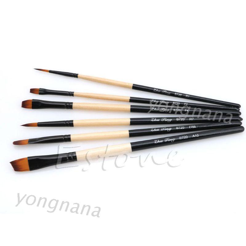 Set 6 Cọ Vẽ Tranh Sơn Dầu Chuyên Nghiệp
