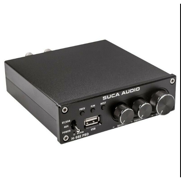 Amply mini công suất khủng Suca Audio M-98E Pro, 160Wx2 (4Ohm), bluetooth 5.0, amply kỹ thuật số cho xe hơi, xe ô tô