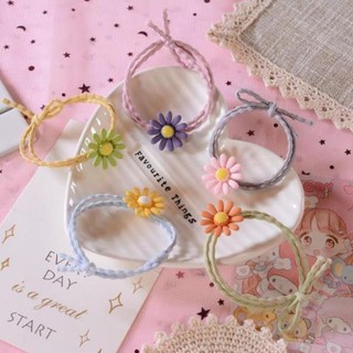Dây thun cột tóc buộc tóc hoa Daisy được tùy chọn màu