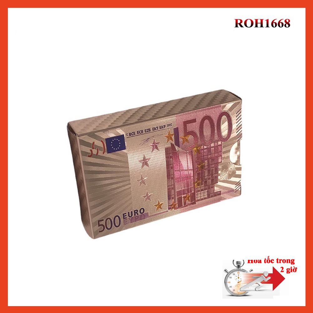 BN 29 , Bộ bài tây nhựa loại 1, dày 33 zem màu vàng sang trọng bền đẹp chống nước 100% Plastic