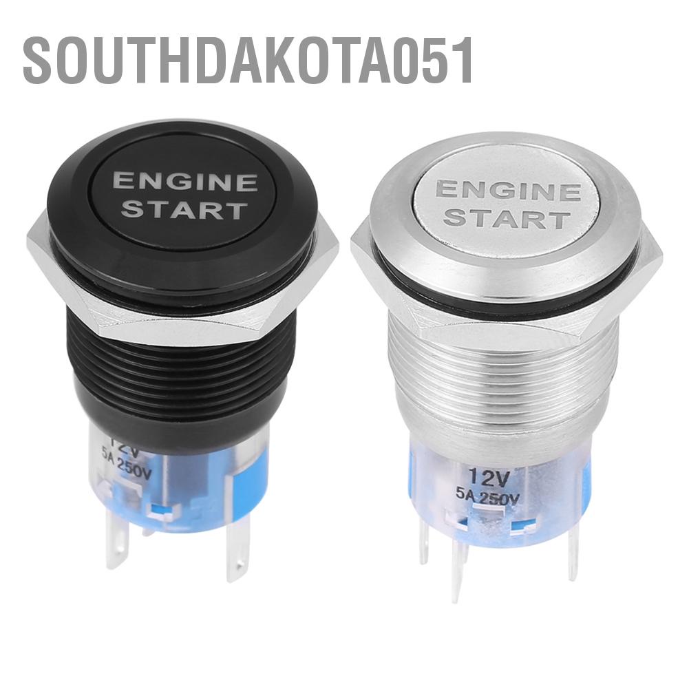 Southdakota051 Động cơ ô tô không thấm nước 12V Nút bấm Khởi động Công tắc Đánh lửa