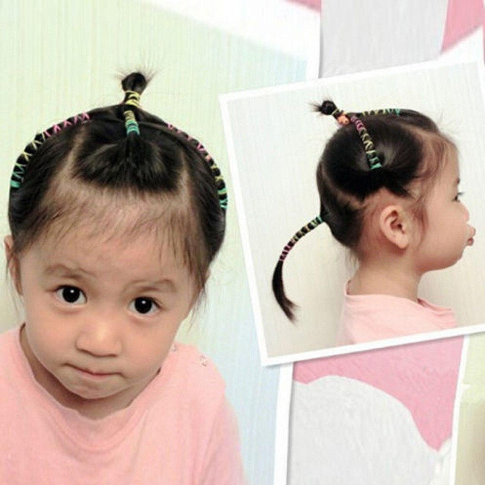 Bộ 400 Dây Thun Cột Tóc Nhiều Màu Sắc Co Giãn Cho Nữ