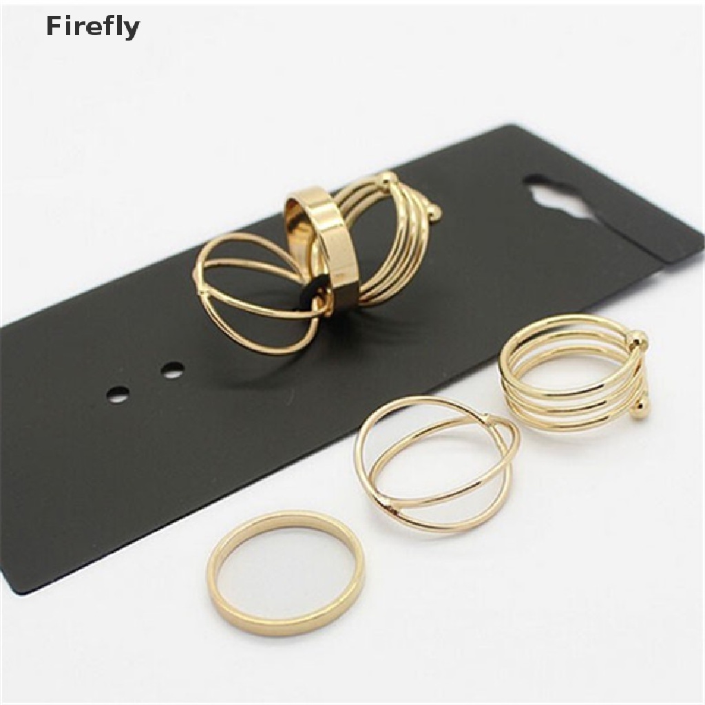 Set 6 Nhẫn Hợp Kim Thiết Kế Độc Đáo Thời Trang