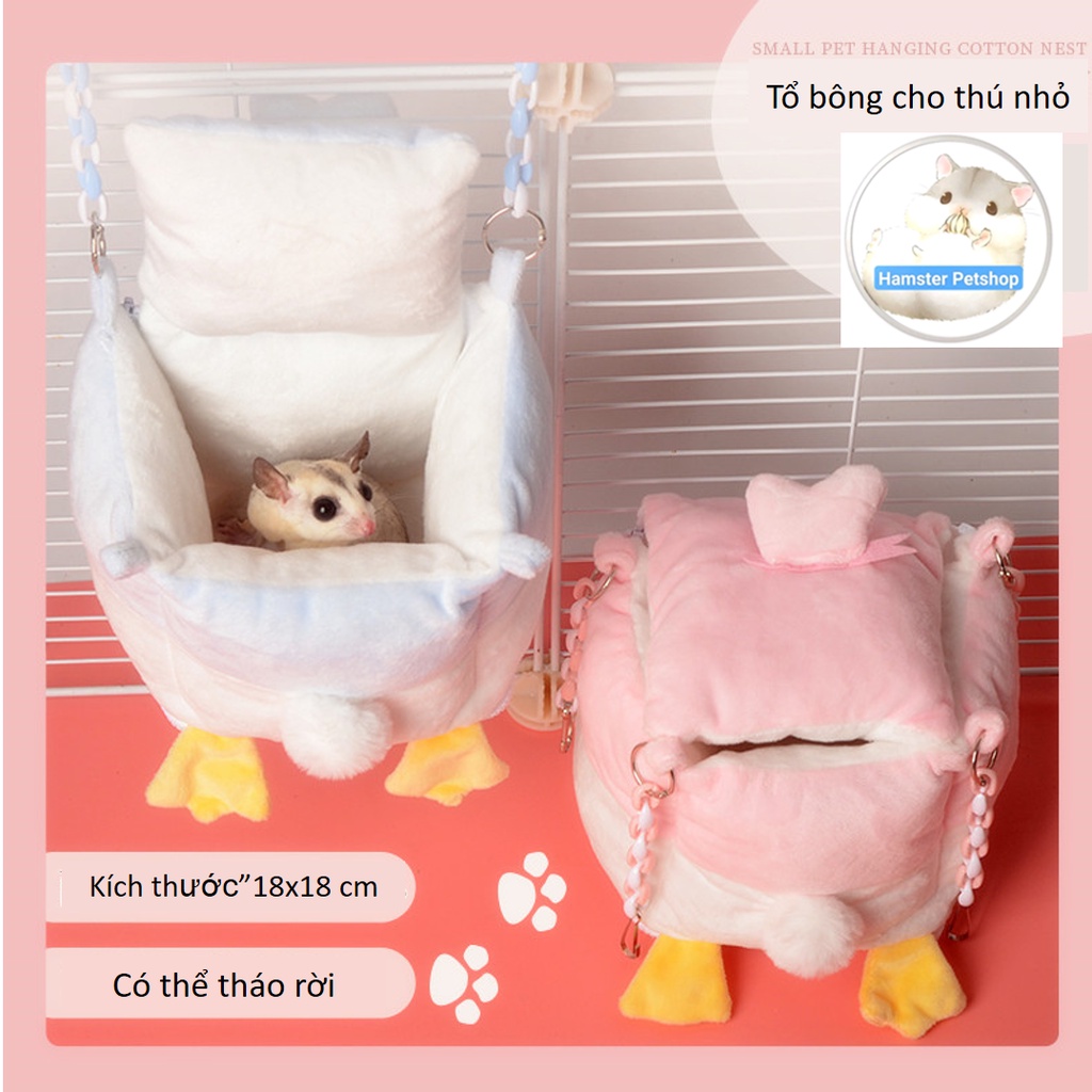 Túi ngủ / Võng treo lồng cho Hamster, Sóc Bay, Sóc Bông, Sóc Đất...