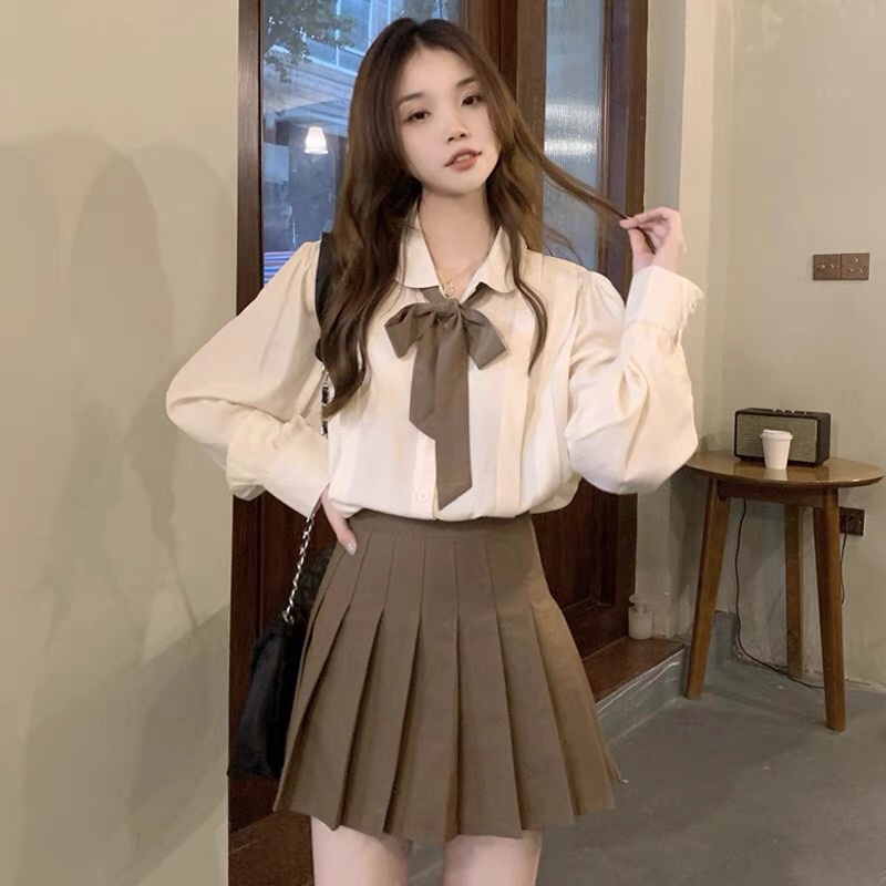 Chân Váy Xếp Ly Tennis Chất Vải Tuyết Mưa Dày Dặn Có Lót Quần Form Chuẩn