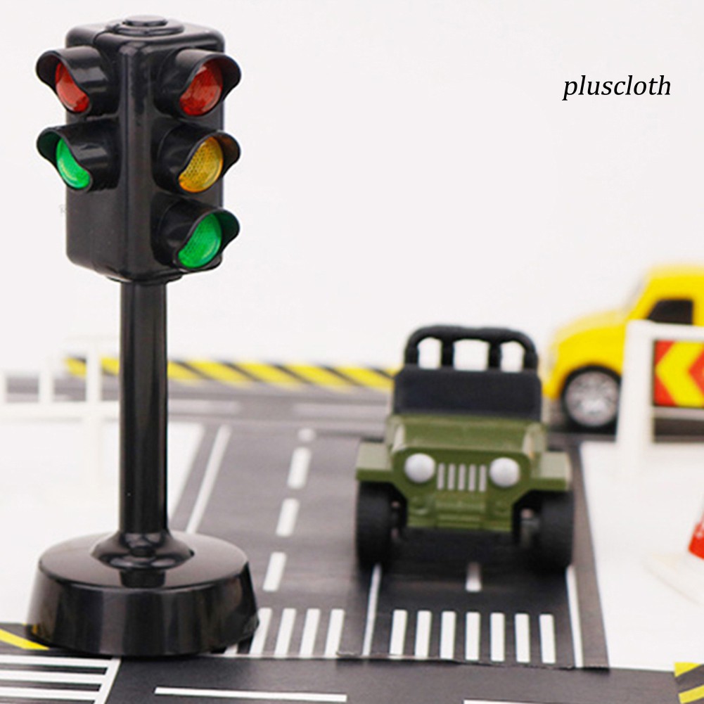 Mô Hình Biển Báo Giao Thông Mini Có Đèn Led Và Nhạc Cho Bé