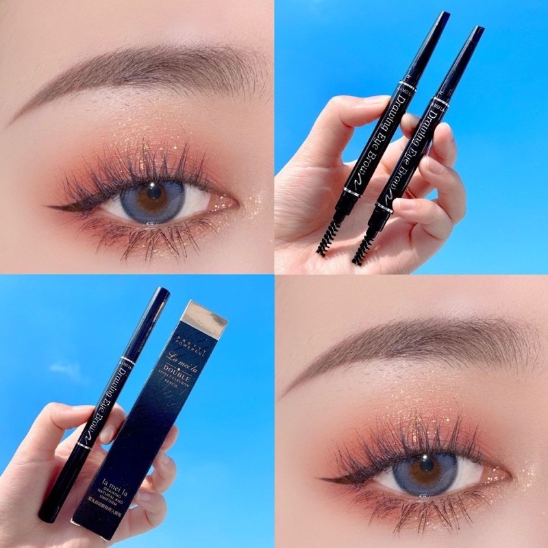 MẪU MỚI Chì Kẻ Mày 2 Đầu LAMEILA DRAWING EYE BROW Cao Cấp Chì Kẻ Chân Mày Dễ Kẻ Chống Nước Không Trôi Trôi Nội Địa Trung