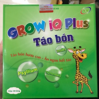 cGrow iq plus bổ sung chất xơ  đtri táo bón (5h)