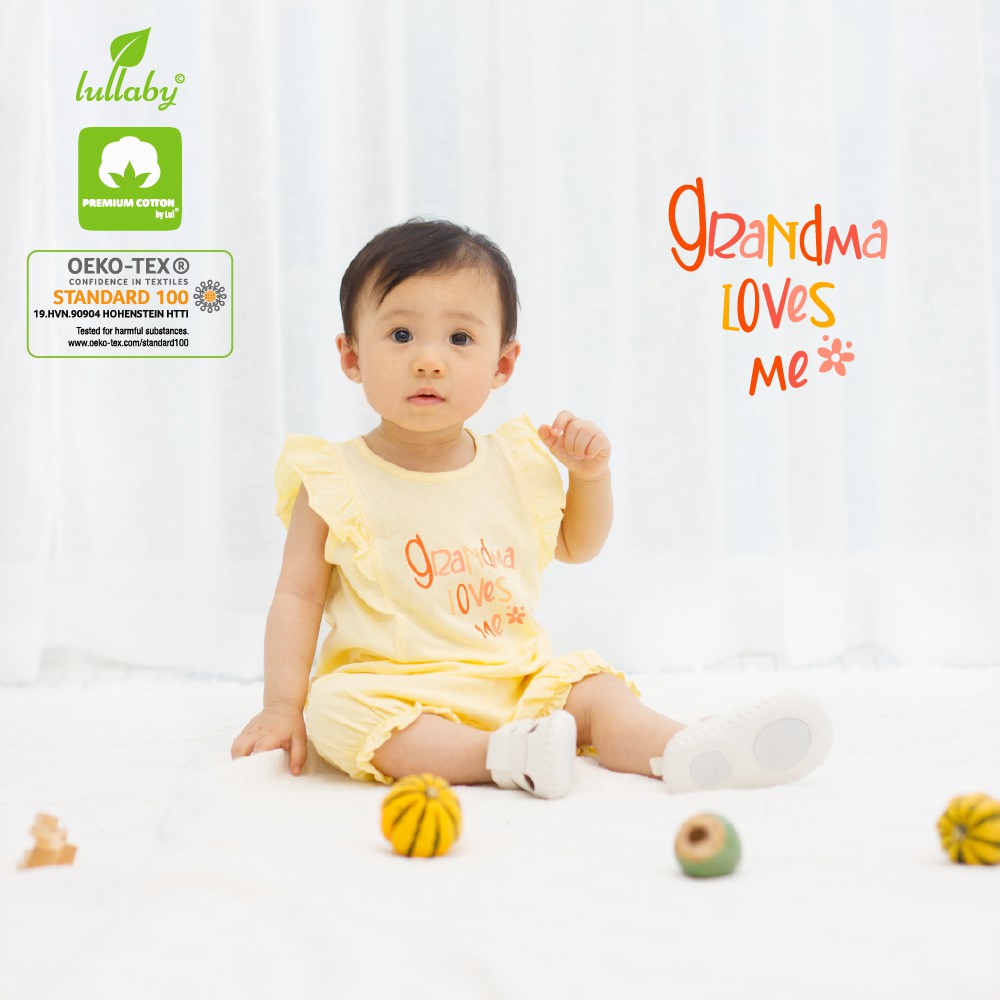 Lullaby- Bộ bé gái chữ A NH80B Vải biết thở Pointelle